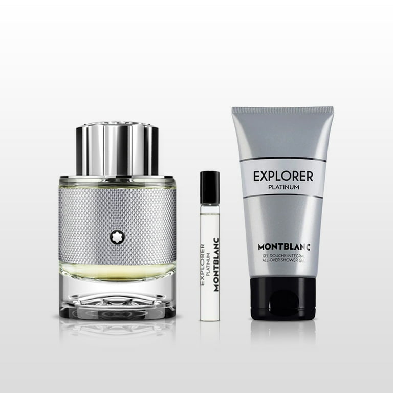 Explorer Platinum by Mont Blanc 3pc Gift Set 3.3 oz EDP + Shower