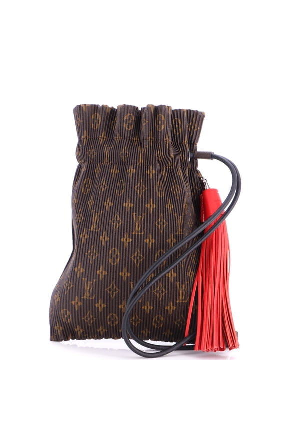 Explorer Shoulder Bag Pleated Monogram Canvas PM By Rebag