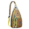 thumbnail image 1 of Explorer Sling Bag for Women - Boho Floral Print Crossbody Backpack, Lightweight Waterproof, 1 of 4