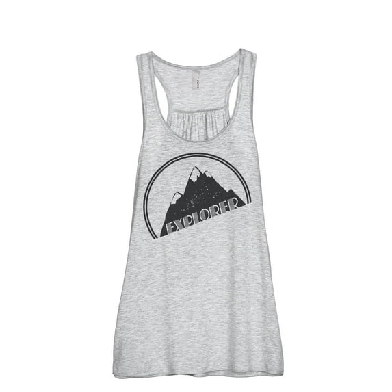 Explorer Women's Fashion Sleeveless Flowy Racerback Workout Yoga Tank Top Sport Grey 2X-Large