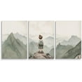 thumbnail image 1 of Explorers Escape Canvas Art, Boy's Adventure with Bear & Fox Prints, Mountainous Landscape Kids Room Decor, Woodland Animal Wall Art for Children's（Only canvas）, 1 of 6
