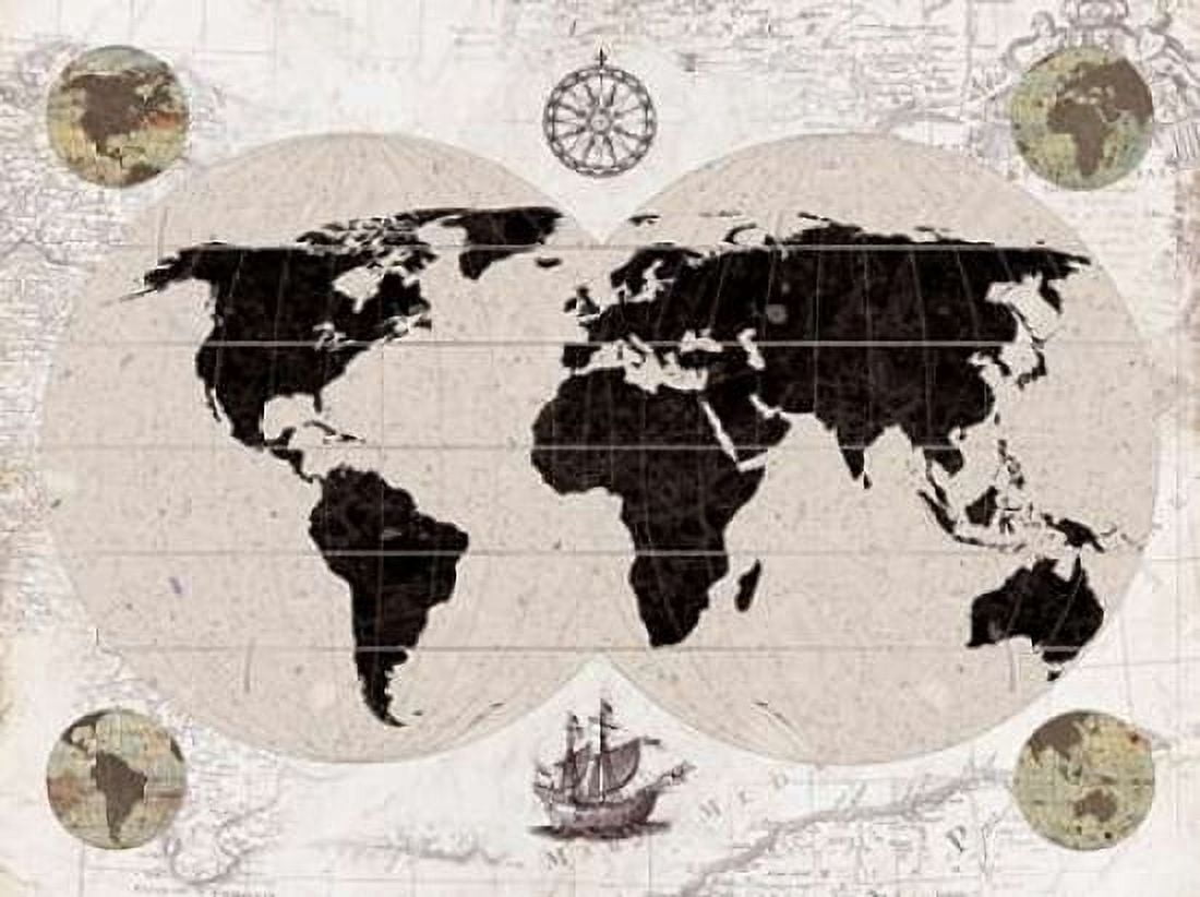 Explorers Map Canvas Art - Sam Appleman (18 x 24)