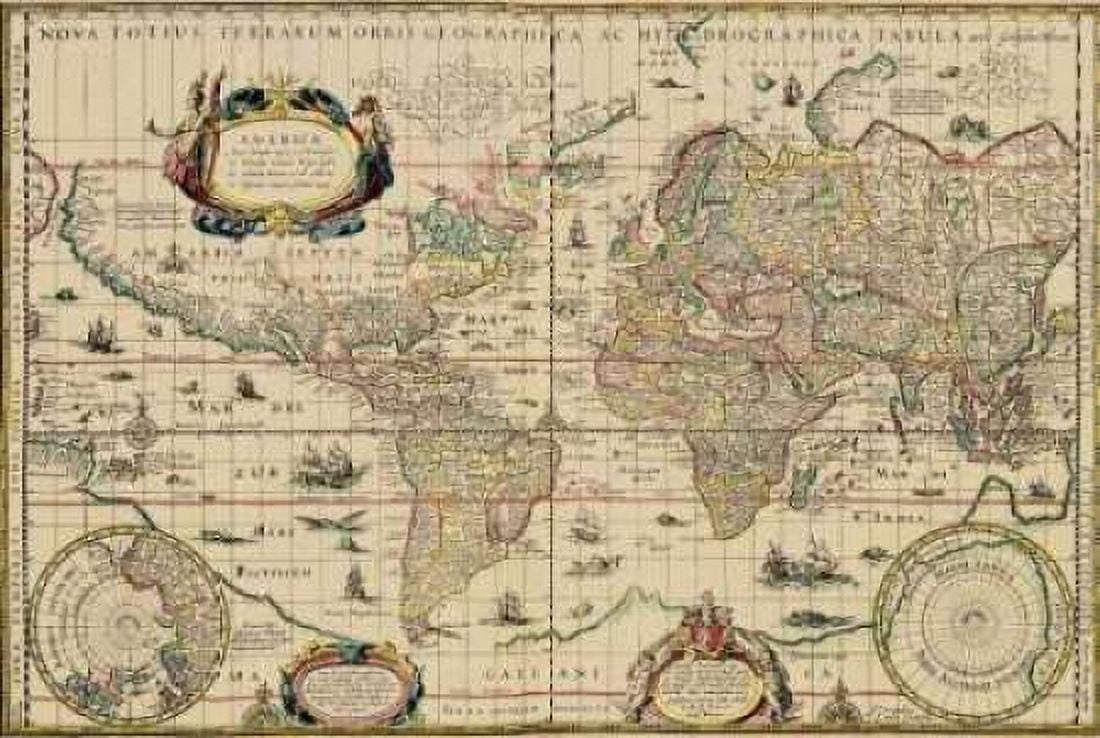 Explorers World 1630 Blau Canvas Art - Willem Jansz (12 x 18)