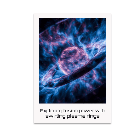 Exploring Fusion Power with Swirling Plasma Rings - Science Decor Enthusiast - 13x19 Poster Print