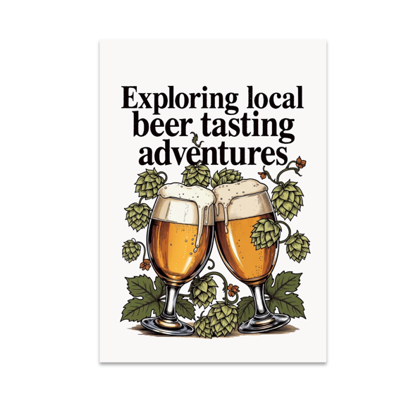 Exploring Local Beer Tasting Adventures - Beer Enthusiast - 13x19 Poster Print