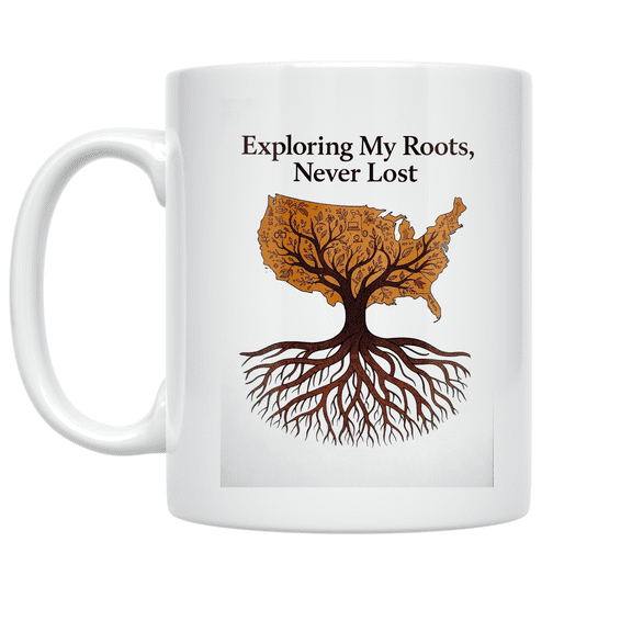 Exploring My Roots Never Lost - Heritage Enthusiast - 11 oz Ceramic Coffee Mug