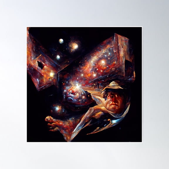 Exploring The Fourth Dimension Poster Wall Art, Modern Wall Decor, 16x16 UNFRAMED