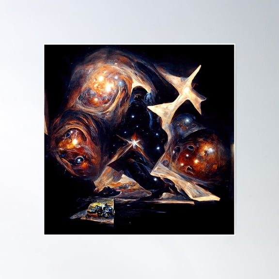 Exploring The Fourth Dimension Poster Wall Art, Modern Wall Decor, 30x30 UNFRAMED