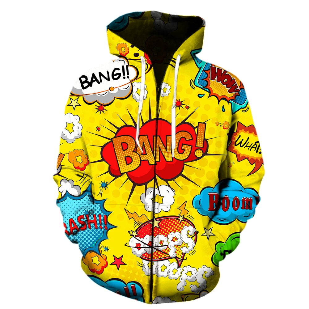 Explosion Boom Men's Zipper Hoodie Hip Hop Teens With Hood Jackets ...
