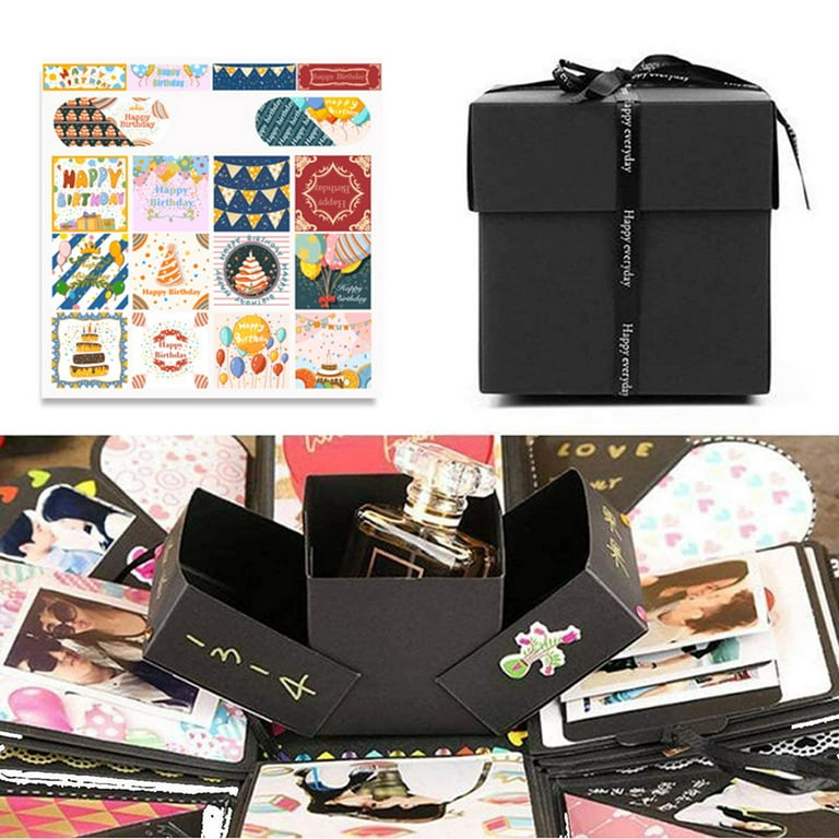 Explosion Box DIY Scrapbooking Set Handmade Photo Album,Gift Box for  Christmas Gift Wedding Memory Book,Style 2