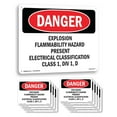 thumbnail image 1 of Explosion Flammability Hazard Present Electrical OSHA Danger Aluminum Sign 10 Inch x 7 Inch - 10 Pack, 1 of 8