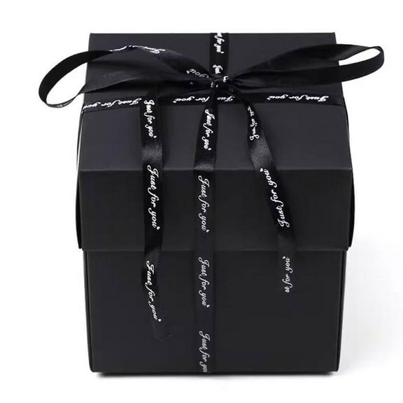 Pekkaxy Explosion Gift Box, 4.92 Inch Cube, Surprise Photo Reveal on Opening, Perfect for DIY Wedding or Anniversary Memory Keepsake