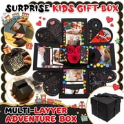 Explosion Gift Box DIY Exploding Photo Album Preassembled Surprise Picture Pop Up Love Box Gift Set with Scrapbooking Accessories Creative Photo Album gifts for Anniversary Wedding,13.78 in