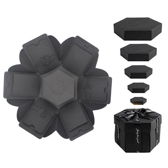 Explosion Gift Box For Photos And Messages With Four Customizable Layers And DIY Assembly Kit