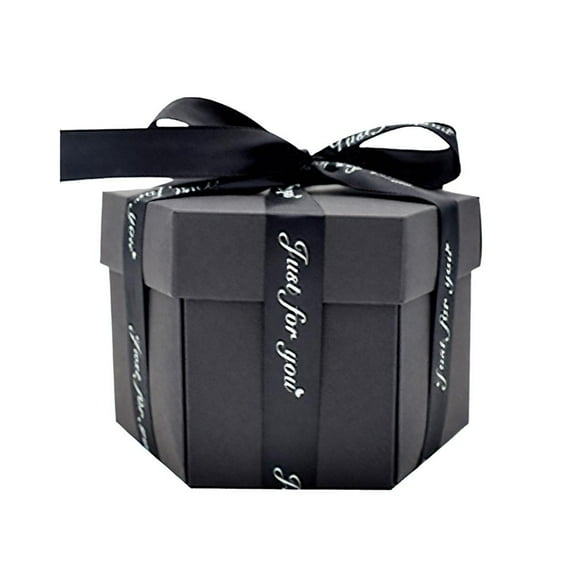 Explosion Gift Box, Multi Layer Hexagon Explosion Box with Ribbon, Boxes Scrapbooking Surprise Box Folding Gift