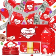 Explosion Gift Box,Surprise Gift Box Explosion for Money,Unique Folding Bouncing Red Envelope Gift Box,Cash Explosion Luxury for Birthday Anniversary Valentine Proposal6 Bounces