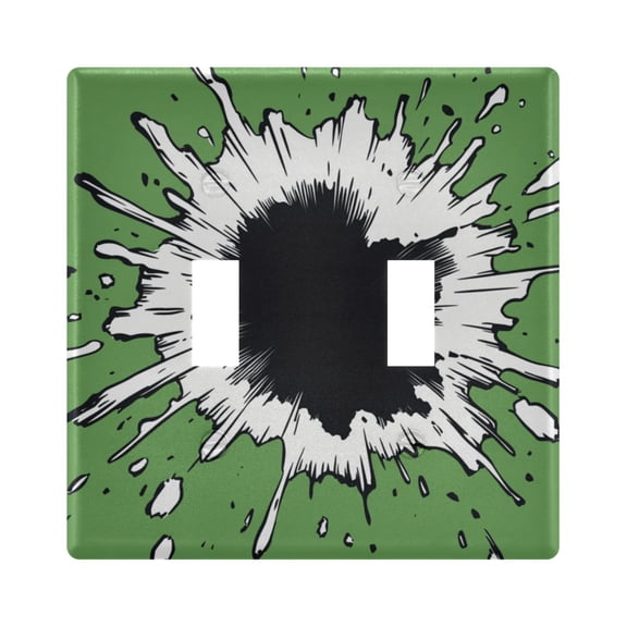 Explosion Hole Decorative Light Switch Plates Switch Cover Decorative Wall Plates Ideal for Living Room Kitchen Bedroom and Study