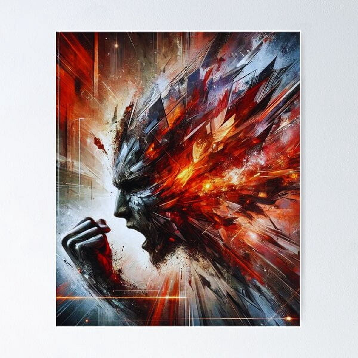 Explosion Of Emotion – When Anger Takes Form Poster Wall Art, Modern ...