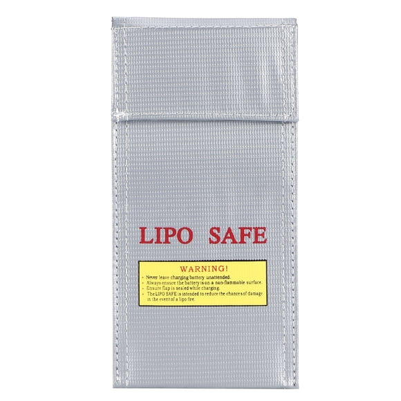 Explosion-Proof Battery Bag Lithium-ion Lithium Ion Battery Safe Bag Fireproof Explosion Proof Storage Bag Protector 10x20cm