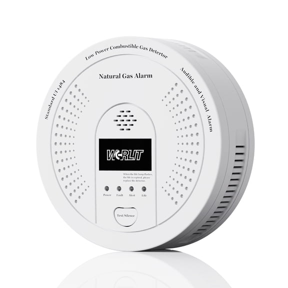 Natural Gas Detector Battery operated- Ultra-Sensitive CH4/Propane Gas Leak Alert with 85dB Siren & Strobe Light, 10-Second Response Methane Gas Monitor for Home RV Battery Include