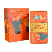 Explosion Surprise Gift Box for Money, DIY Gift Box with Confetti, Birthday Surprise Cash Explosion Gift Box, Yellow Pop Up Exploding Surprise Box for Party Anniversary Proposal (Yellow-18pcs)