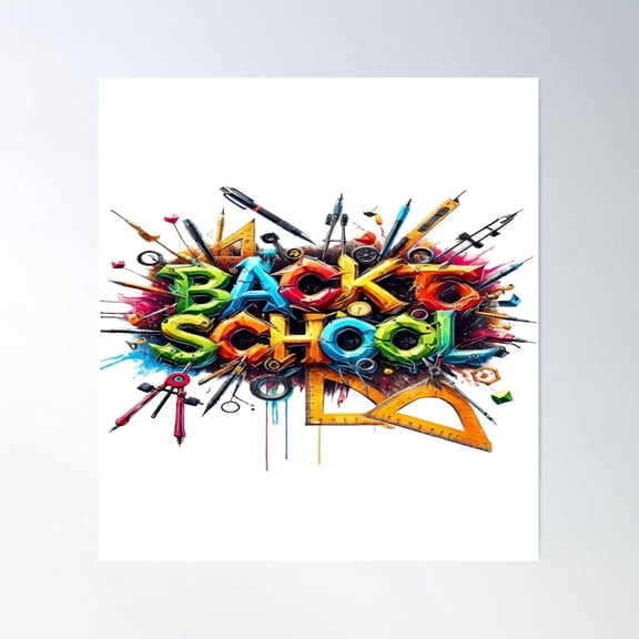 Explosive Back To School Creativity Poster Wall Art, Modern Wall Decor For Living Room Bedroom, 8x12 UNFRAMED
