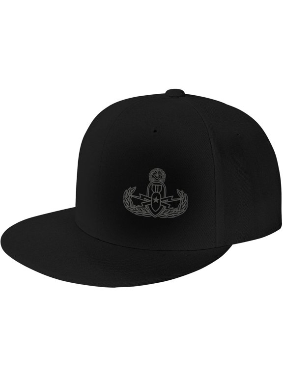 Explosive Ordnance Disposal EOD Flat Bill Visor Classic Snapback Hat Adjustable Brim High Top Baseball Cap