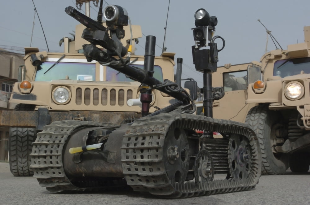 Explosive Ordnance Disposal robot used to safely inspect unsafe situations Canvas Art - Stocktrek Images (35 x 23)