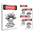 thumbnail image 1 of Explosive Vapors No OSHA Danger Aluminum Sign 24 Inch x 18 Inch - 5 Pack, 1 of 8