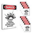 thumbnail image 1 of Explosive Vapors No OSHA Danger Rigid Plastic Sign 24 Inch x 18 Inch - 10 Pack, 1 of 8