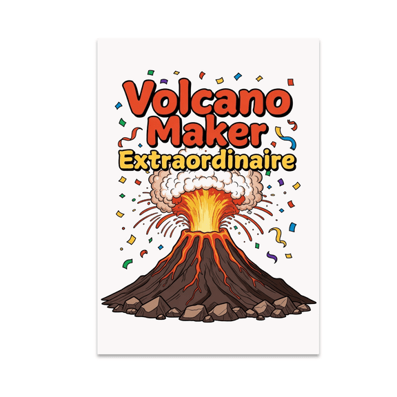 Explosive Volcano Wall Art - Science Enthusiast - 13x19 Poster Print