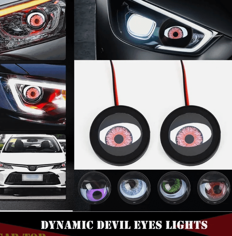 Explosive car LED devil eye headlights 1.5w modified flat model dynamic lights multi-mode