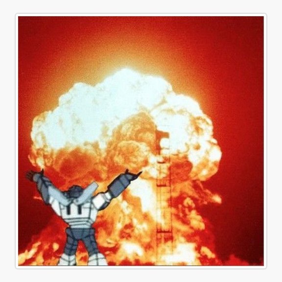 Explosives Lover Robot Inspired Sticker