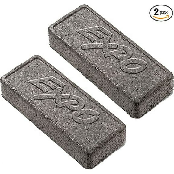 Expo Block Eraser 81505 Dry Erase Whiteboard Board Eraser, Soft Pile, 5 1/8 W x 1 1/4 H - Pack of 2