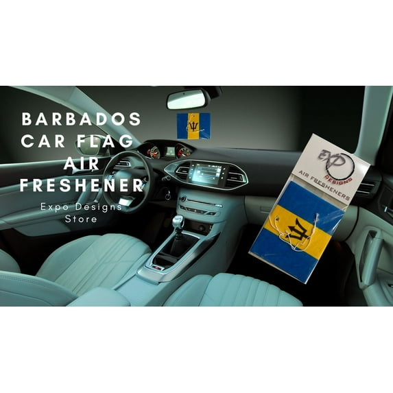 Expo Designs Barbados Flag Car Air Freshener