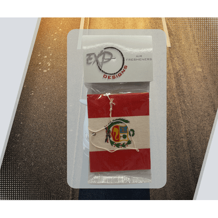 Expo Designs Peru Flag Car Air Freshener
