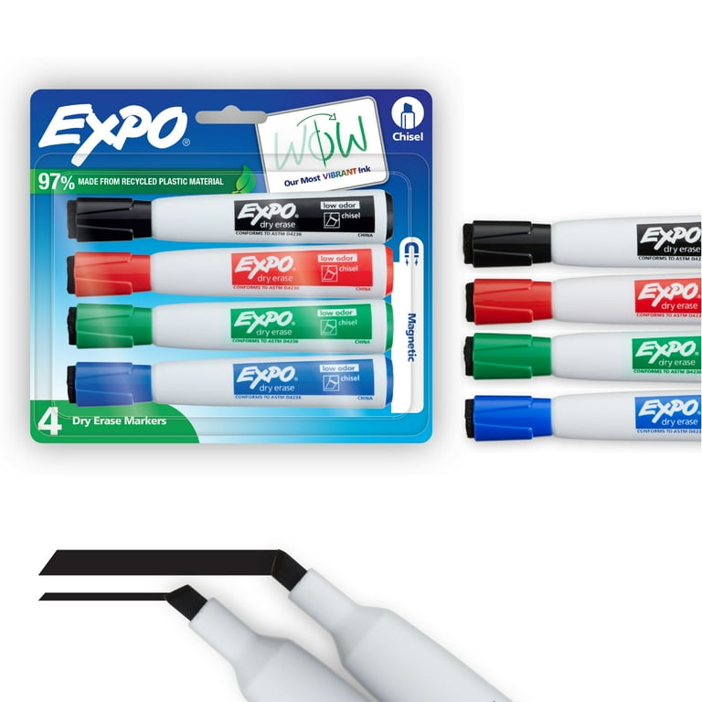 Magnetic Dry Erase Marker, Broad Chisel Tip, Assorted Colors, 4/Pack Magnetic Dry Erase Marker, Broad Chisel Tip, Assorted Colors, 4/Pack