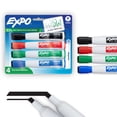 thumbnail image 1 of EXPO Magnetic Dry Erase Markers with Eraser, Assorted Colors, Chisel Tip, 4 Count, 1 of 9