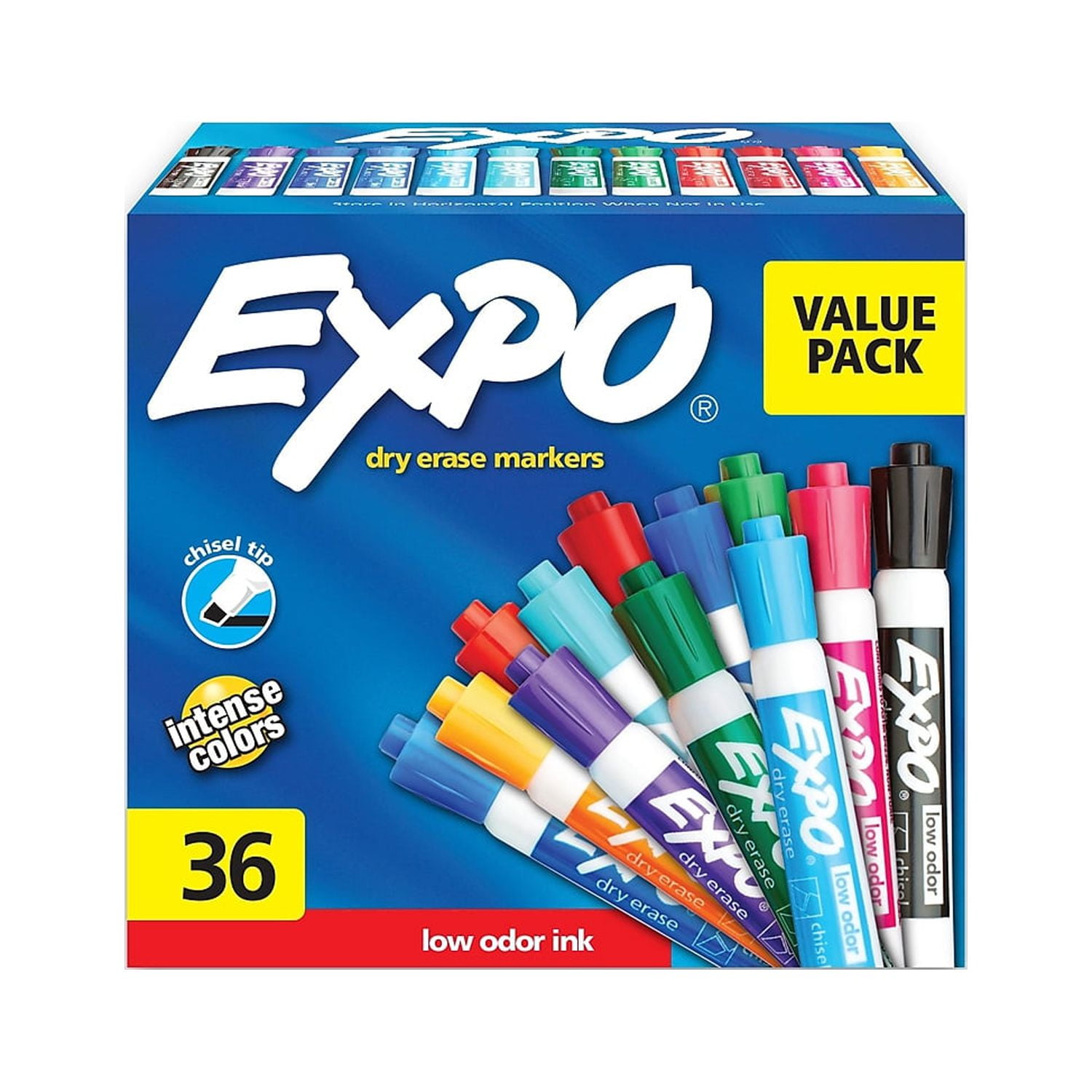 Expo Dry Erase Markers Chisel Tip Assorted 36/Pack (2135174)