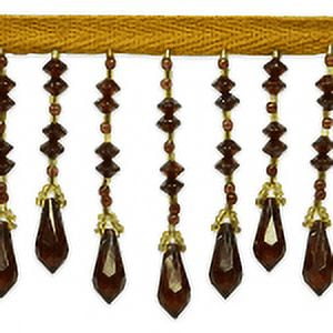 Expo Int'L 5 Yards Of 3" Diamond Cut Beaded Fringe Trim By The Yard
