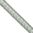 thumbnail image 1 of 1/2" Hot Fix Pearl Rhinestone Banding Trim by the yard (Sold by the Yard), 1 of 5