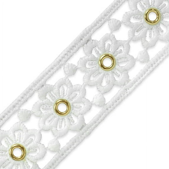 Expo Int'l 10 yards of Elaine Summer's Meadow Eyelet Lace Trim 1 1/2"