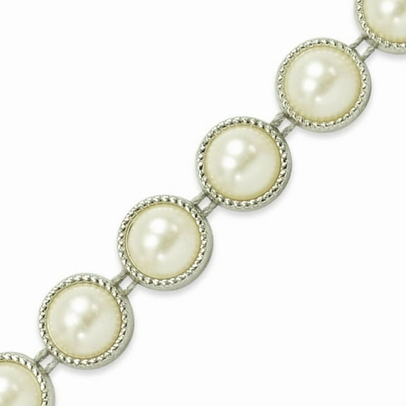 Expo Int'l 10 yards of Khaya Flat-Back Gold Pearl Trim 5/8"