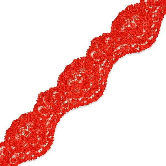 Expo Int'l 10 yards of Tifa 1 3/16" Scalloped Stretch Raschel Lace Trim