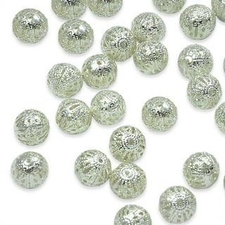 Mandala Crafts Metal Spacer Beads for Jewelry Making - Beads Spacers Flower Metal Flat Rondelle Space Beads for Bracelet Necklace Earrings 6 to 7 mm