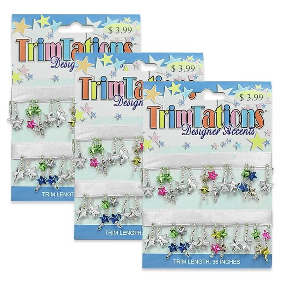 Expo Int'l 3 Yards of Star Fringe Trim 3 Packs of 1yd