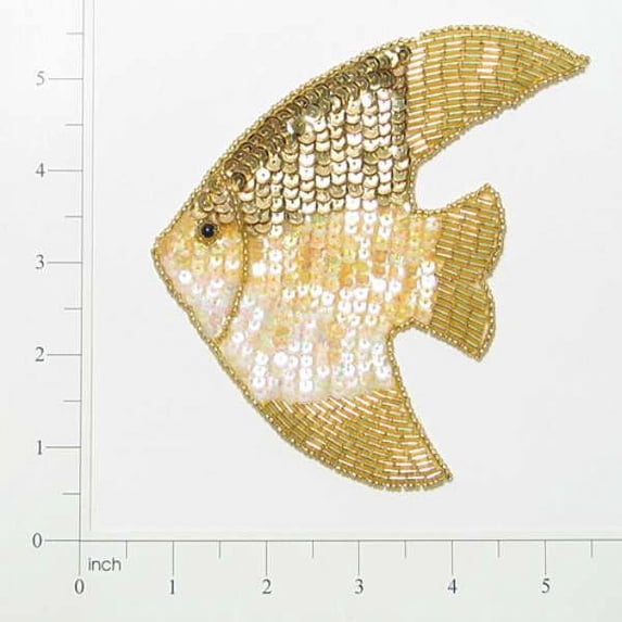 Expo Int'l 5 1/4" x 4 1/2" Tropical Fish Sequin Applique/Patch