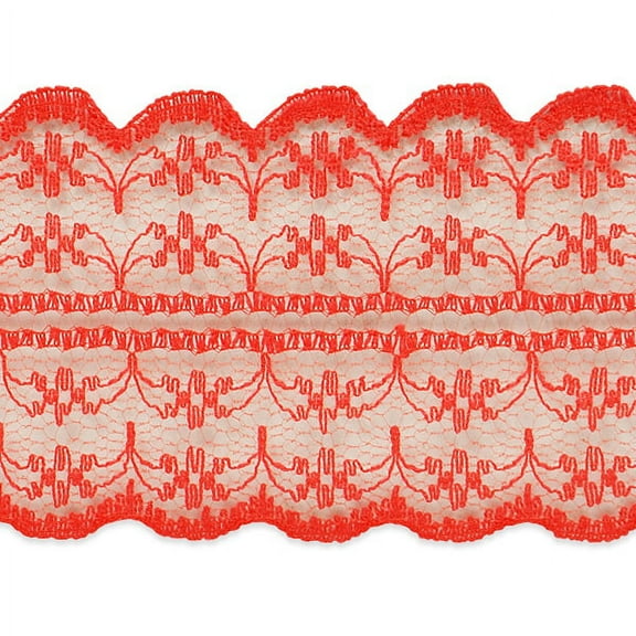 Expo Int'l 5 Yards of 1 3/4" X 20 Yards of Scarlet Lace Trim