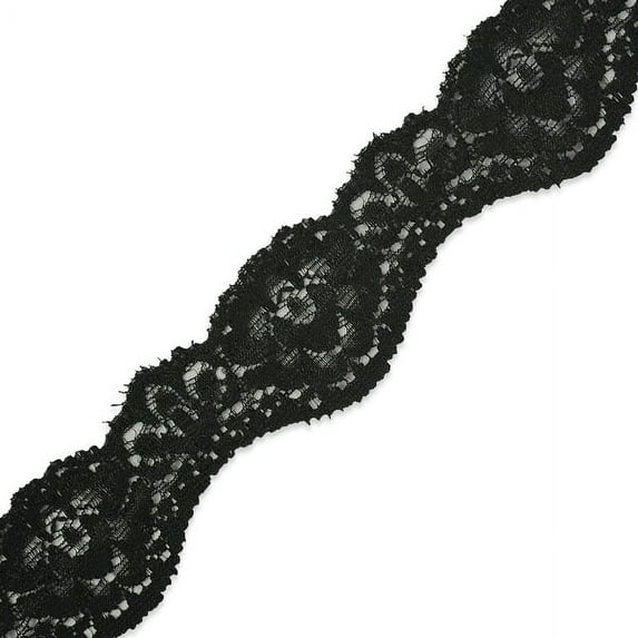 Expo Int'l 5 Yards of Tifa 1 3/16" Scalloped Stretch Raschel Lace Trim