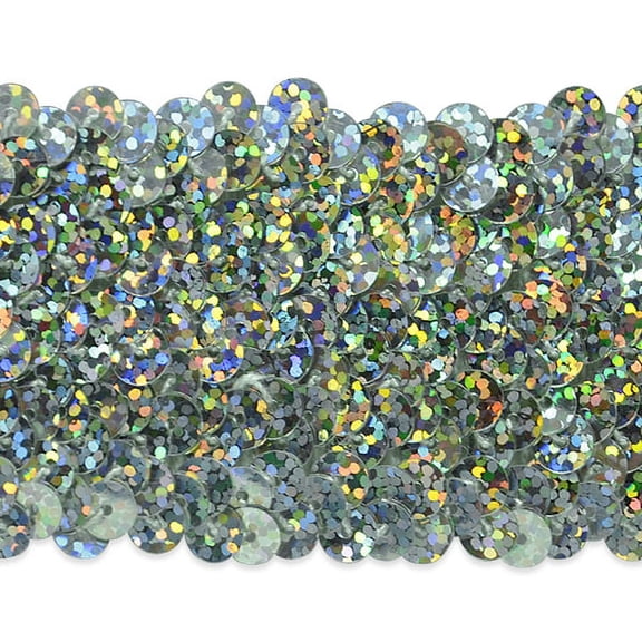 Expo Int'l 5 yards of 5 Row 1 3/4" Starlight Hologram Stretch Sequin Trim